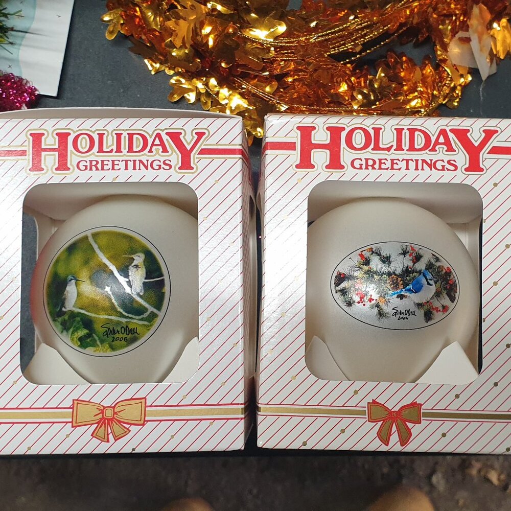 Spike O Dell Christmas ornaments baubles 2004 and 2006